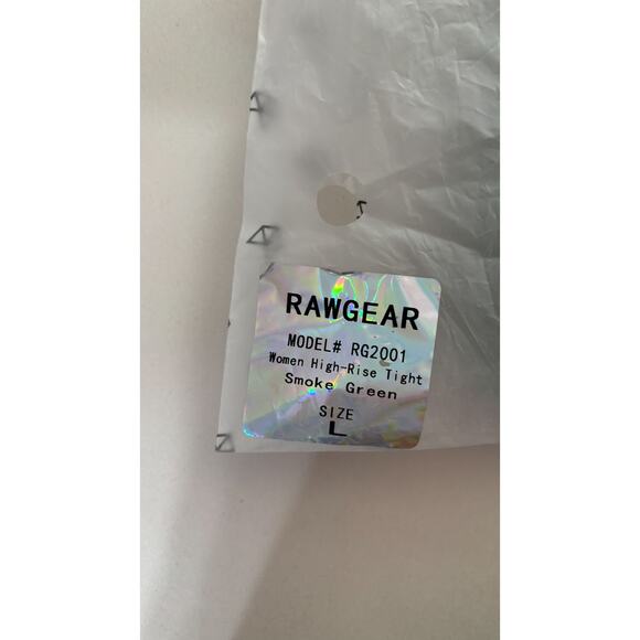 RawGear BM2001 High Rise Pocket Leggings Smoke Green Womens Size Large New - Picture 9 of 9